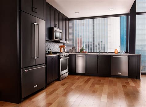 kitchen cabinets with black stainless steel appliances|kitchen countertops with black appliances.